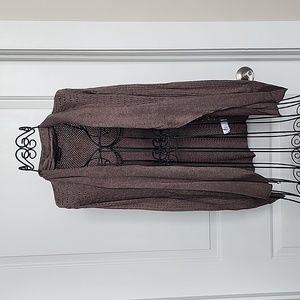 Express. Open front, knit sweater. Taupe in color.